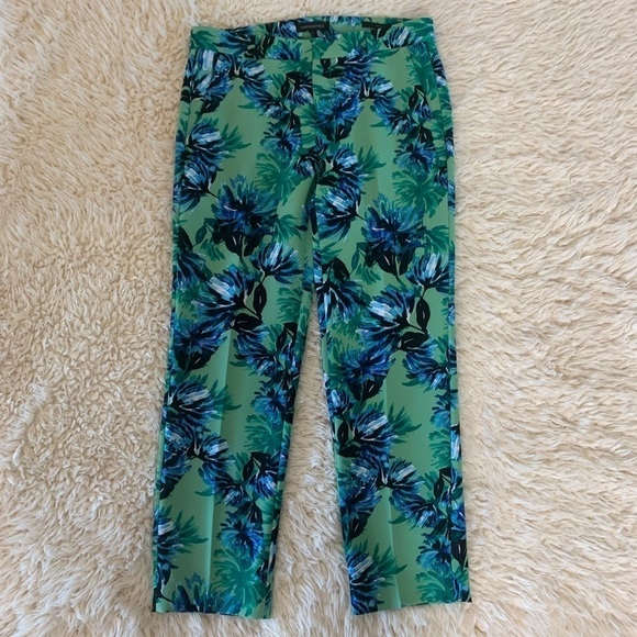 Banana Republic Green Avery Pant Size 4 Fun Print - Picture 3 of 10
